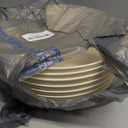 Homienly Wheat Straw Plates 8 PCS Unbreakable Dinner Plates - 10 inch Dishwasher & Microwave Safe Plastic Plates Reusable Lightweight Roud Plates, Plates for Kitchen, Dinner, Outdoor,Picnic (Beige)