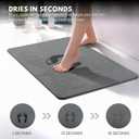 XMarrat Extra Large Stone Bath Mat Large 2 Pack, 31.5'' x 19.7'' Diatomaceous Earth Non-Slip Stone Shower Mat, Super Absorbent Diatomite Stone Mats for Bathroom, Quick Drying, Easy to Clean