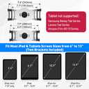 AboveTEK Retail Kiosk iPad Stand, 360 Rotating Commercial POS Tablet Stand, Fits 6"-13" (Screens) iPad mini Pro-Business Swivel Tablet Holder, for Store Office Reception Kitchen Desktop (White)