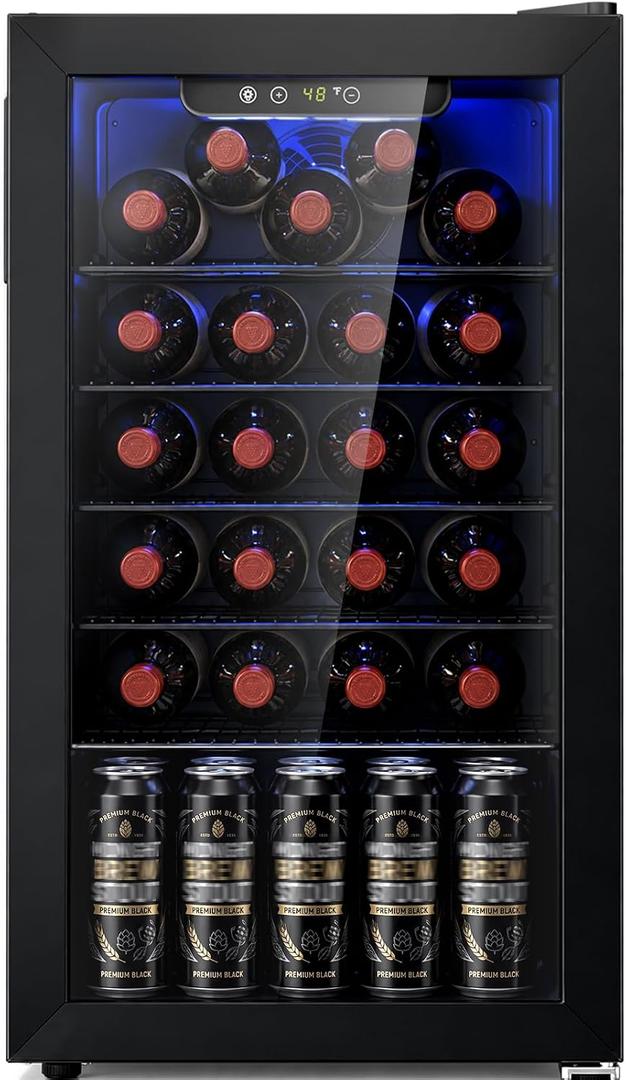 Antarctic Star Wine Cooler Mini Fridge Drink Refrigerator 3.1 Cu.Ft