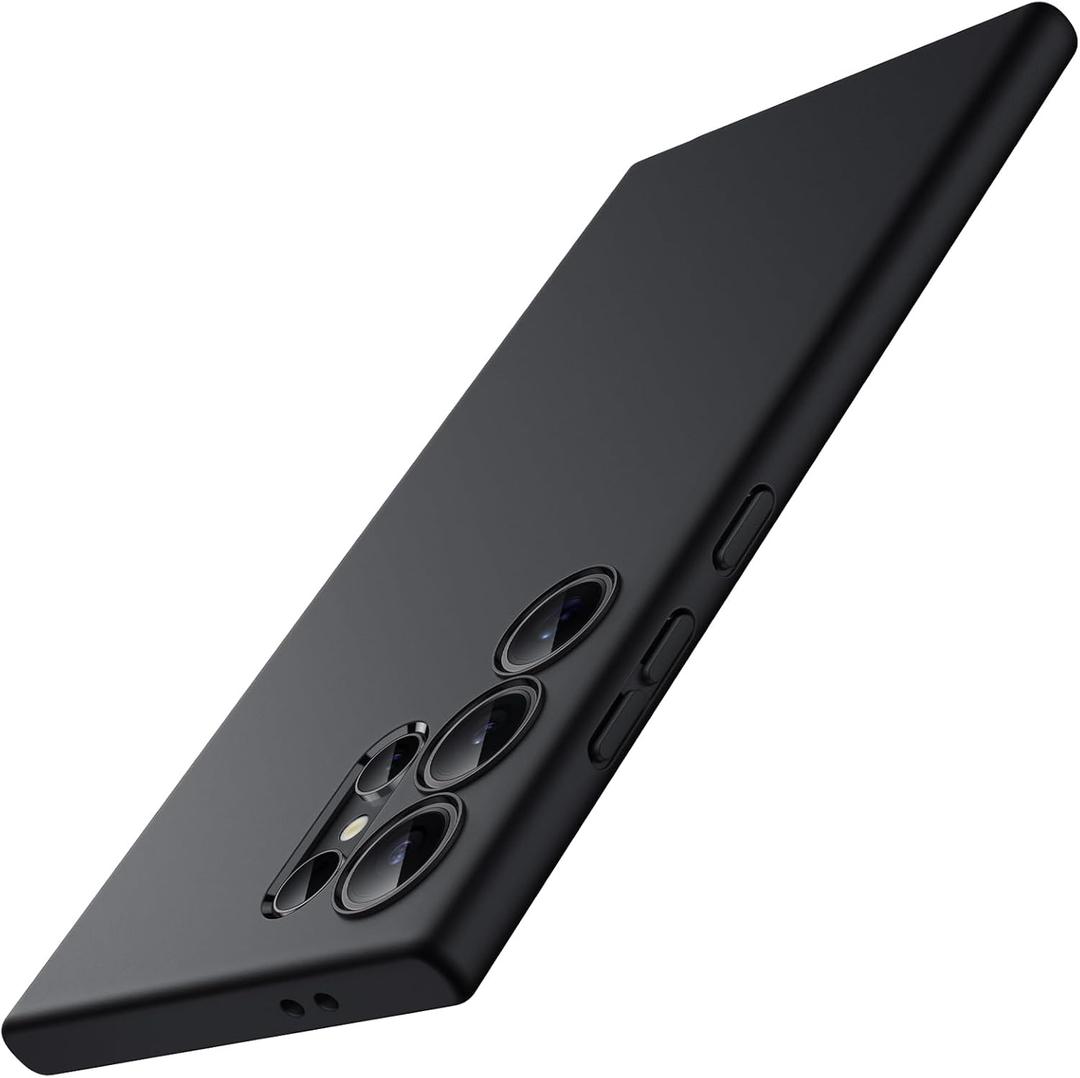 JETech Slim Fit Case for Samsung Galaxy S24 Ultra 5G, Camera Lens Full Protection, Soft TPU Thin Protective Phone Cover with Matte Finish, Shockproof (Black)