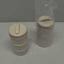Termichy Stackable Formula Dispenser Portable Milk Powder Container, 2 Pack, Warm Grey