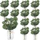 10 Sets Mason Jars for Centerpieces for Table, Eucalyptus Centerpieces for Tables Centerpiece Baby Breaths Table Decorations Wedding Engagement Dining Party Kitchen Living Baby Bridal Shower, Eucalyptus
