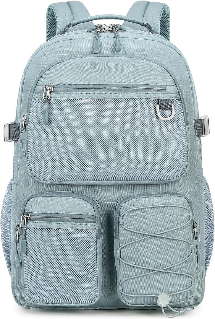 Lohol Water Resistant Backpack with Mulitiple Pockets for School Travel Outdoor College, 15.6 inch Laptop Daypack for Men and Women (Blue)