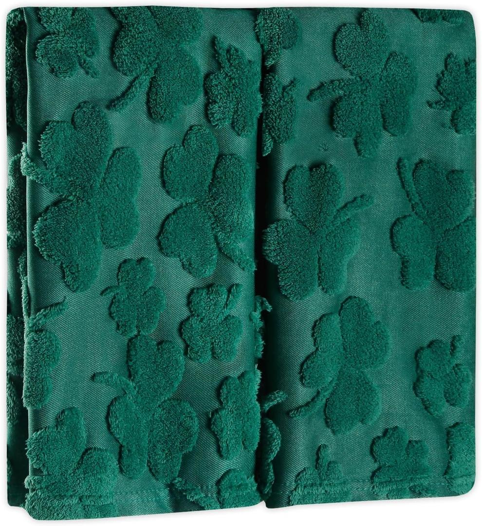 Quera 2 Pack St. Patrick's Day Hand Towels Green Clover Bathroom Decorative Towels Set for Drying, Cleaning, Cooking, Holiday 13.7'' x 29.5''