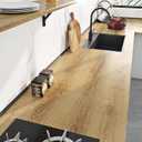 Livelynine 36" x197" Wood Countertop Peel and Stick Countertops Waterproof Oak Natural Wood Grain Contact Paper for Desk Cover Vinyl Wallpaper Kitchen Cabinet Covers Sticky Furniture Counter Top Wrap (Light Oak)