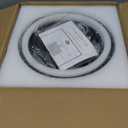 Glass Ceiling Light, Clear Ribbed Glass Ceiling Light Fixture with Black Metal Frame, Modern Semi Flush Mount Ceiling Light for Hallway, Bedroom, Bathroom, Entryway, Kitchen