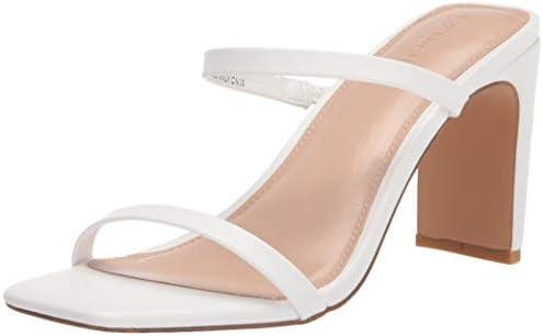The Drop Women's Avery Square Toe Two Strap High Heeled Sandal 9