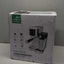 Espresso Machine 20 Bar, Touchscreen Espresso Maker with Automatic Milk Frother for Cappuccino Latte, Expresso Coffee Machine for Home with Dual Heating System and Dual Pump (Silver)