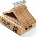 Wooden Hangers 20 Pack Smooth Finish Wood Hanger,Sturdy Clothes Hanger for Suit,Jacket, Pant, Dress,Coat Hangers for Closet (Natural)