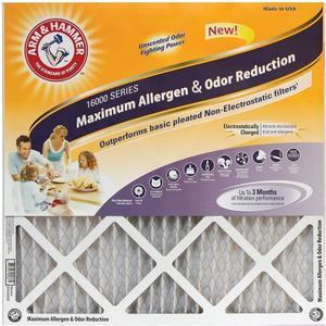 Arm & Hammer Max Allergen & Odor Reduction 14x30x1 Air and Furnace Filter, MERV 11, 4-Pack