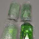 Syhood 4 Pack 5.7 Inch Jewel Ornament Acrylic Green Jewel Ornaments for Christmas Tree Glitter Christmas Tree Hanging Decorations Gemstones for Xmas Wedding Holiday Party Decor (Rhombus)