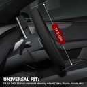 Microfiber Leather Universal 14.5-15 inch Steering Wheel Cover,Easy to Install Non-Slip Breathable Steering Wheel Protector Black