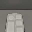 AIYoo 12.5inch Ceramic Divided Plate,5 Compartment Portion Control Plate,Reusable Bariatric Plate for Adults,White Dinner Plates for Daily Use,Dessert Plates for Balanced Meal