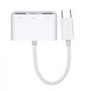 cablecc 5Gbps USB-C Type C to Dual USB3.0 Type-A Female with PD Power Charge Adapter Compatible with Laptop Tablet Phone
