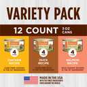 Instinct Original Grain Free Recipe Variety Pack Natural Wet Canned Cat Food by Nature's Variety, 3 Ounce (Pack of 12) (EXP 12/12/28)