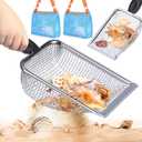 2 PCS Beach Mesh Shovel with 2 PCS Mesh Beach Bag for Filter Sand, Kids Shell Collecting Scooper for Picking Up Shells, Shark Tooth Sifter for Boys and Girls, Beach Toy