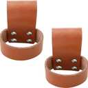 2 Pack Premium Leather Hammer Holster With Belt Loop, Multi-tool Holder, Small Hatchet Carrier, Brown