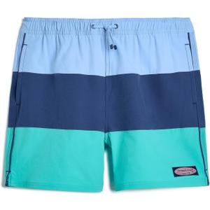 Vineyard Vines Boys' Boys' Colorblock Chappy Swim Trunks (Medium, Serenity Blue), Size Medium