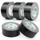 BOMEI PACK 5 Pack Black Duct Tape Roll Crafts, Residue Free Duct Sealing Tape Multi Pack, 8.3Mil x1.88Inch x 35Yds