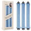 Overnight Heatless Hair Curler Blowout Rods Jumbo Satin Flexi Rods for Heatless Overnight Curls, Soft No-Heat Hair Styling Tools for All Hair Types, 3pcs Blue
