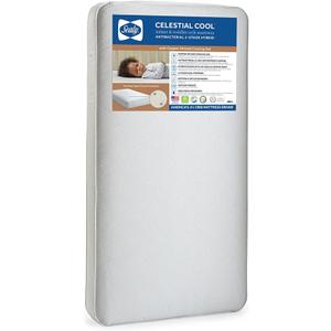 SEALY BABY Celestial Cool 2-Stage Hybrid Crib Mattress, 204 Coil System