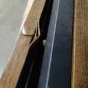 LINSY Twin Bed Frame with Ergonomic Headboard, 14 inch Fast Assembly Metal Bed with LED Lights, Outlets & USB, Kids Twin Size Bed Frame, Noise Free, No Box Spring Needed, Rustic Brown