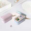 Small Travel Jewelry Box Keychain, Portable Ring Holder Keychain Jewelry Keeper Box, Mini Ring Necklace Storage Case for Outdoor and Sports