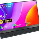 UPERFECT Portable Monitor, 15.6" IPS HDR 1920X1080 FHD Eye Care Travel Screen USB C Gaming Monitor, Dual Speaker External Monitor HDMI Type-C VESA for Laptop PC Phone w/Case