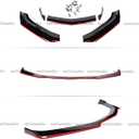 Front Lip Fits 2016-2024 Camaro LT LS RS SS, Red Line Style, Gloss Black
