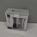 Salt and Pepper Grinder Set - Refillable Grinder Adjustable Coarseness of Pepper Salt Spice Stainless Steel Mills Glass 6oz2 Pack (2pcsSliver-1)