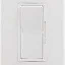 Sunlite LED Wall Rocker Style, Slide Bar Triac Dimmer Switch, Screwless Wall Plates Included, Single Pole or 3-Way Switching, 120 Volts, 200W Max for LED, 600W Max for Incandescent, White, 1 Pack