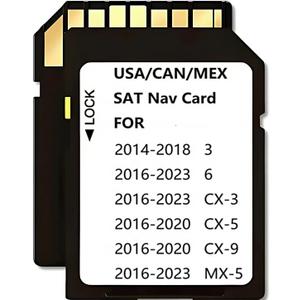 Navigation Memory Card GPS map Compatible with maz*da (2014-18)-3(2016-23)-6(2016-23)-Cx3(2016-20)-CX5,(2016-20)-Cx9,(2016-23)-Mx5 (Brown)