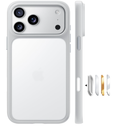 TORRAS for iPhone 17 Pro Case, Beyond MilitaryGrade Protection, Camera Control Button, DIY Buttons, Translucent Matte Slim Thin Shockproof Hard Back AntiScratch case for iPhone 17 Pro, Silver White