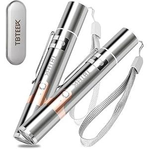 TBTeek Cat Toys, with Metal Case, 2 Pieces, Rechargeable, 7 Adjustable Patterns, Interactive Kitten Pet Dog Chase Toy for Cats Fun Playing Exercise