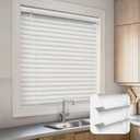 DEZ FURNISHINGS Cordless 2" Flat Slat Venetian Blind, 27" W x 48" H, White