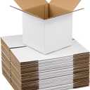 White Shipping Boxes 6x6x6 Inches Small Corrugated Cardboard Boxes, 20 Pack