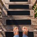 S&X Stair Treads Non-Slip Outdoor Grip Tape, 12-Pack, 6 x 30 Pre-Cut Anti Slip Tape, Black (6" x 30" Black)