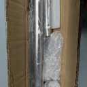 Brushed Nickel 28-48" Wrap Around Curtain Rod with Aluminum Finials and Brackets, 1 Inch Diameter, 50 lb Weight Capacity, Blackout, Adjustable, Wall Mounted