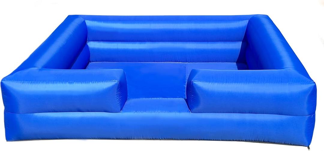 OZIS 10FT Ball Pit Inflatable Foam Pit with Built-in Blower, Portable Foam Party Pit for Indoor/Outdoor Activities Easy to Setup (Blue)