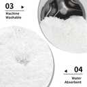 Disolla White Bathroom Rug 17x24 - Non-Slip Plush Small Bath Mat, Highly Absorbent & Ultra Soft Fluffy Floor Mat, Machine Washable for Shower and Tub