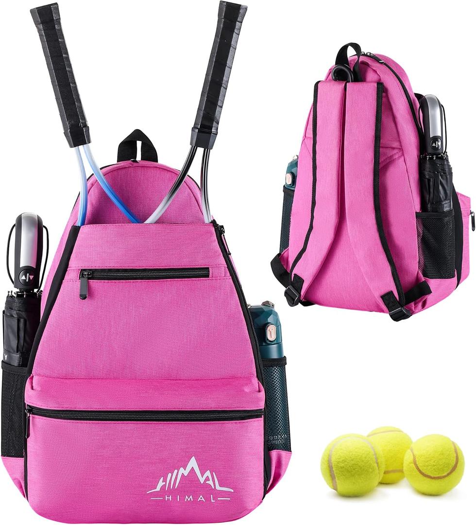 Himal Outdoors Tennis Backpack Tennis Bag - Large Storage Holds 2-3 Rackets and Necessities,Suitble for Women,Men and Teenagers 
