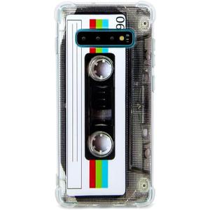 FAteam Case for Galaxy S10 Plus Matte Finish with TPU Soft Bumper Retro Cassette Tape Case Compatible with Samsung Galaxy S10 Plus