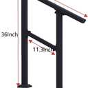 Metty Metal Hand Rails for Outdoor Steps,2 Step Stair Handrail & Indoor Stair Railing KitMetty Metal Railings for Outdoor Steps and Hand Rails for Seniors for Porch Railing