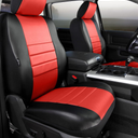 otoez Leather Seat Covers, Universal Red Car Seat Covers Full Set, 5-Pack Front and Back Seat Cover Protector for Car, Waterproof Automotive Seat Cushion Fit for Most Car Sedan Truck (No Pillows, Red)