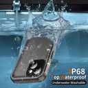 Cozycase TOP Military IP68 Waterproof Case for iPhone 13 Mini - Heavy Duty 360 Shockproof Full Body with Screen Camera Protector Double Water Dust Drop Proof Hard Rugged Tough Bumper Front Back Cover