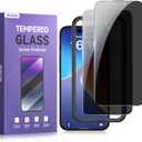 Ruwa Privacy Screen Protector for iPhone 15 Pro [6.1 Inch][2-Pack] Tempered Glass with Easy Installation Frame, Anti-Scratch, Anti-peep, Full Coverage