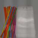 50sets Resealable Portable Drink Pouches Straw Holes Semi Freezable Beverage Bags for Adults and Boys and Girls for Cold and Hot Drinks for Outdoor Activities (As Shown 2)