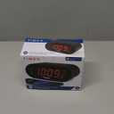 Timex Alarm Clock for Bedroom with FM Radio and 10 Station Presets, Clock Radio with Dual Alarms, USB Charger, Large Display, Sleep Timer, and Snooze  Black (T232B)