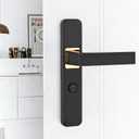 Black Bathroom Door Lock Keyless Door Handle Single Latch